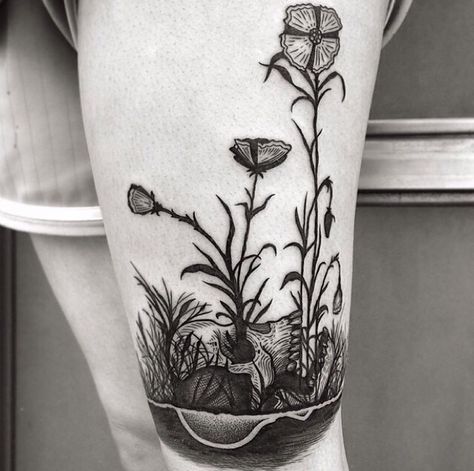 Flowers growing out of a skull tattoo Skull Tattoo Flowers, Tattoo Over Scar, Flower Growing, Flower Tattoo Drawings, Scar Tattoo, Mushroom Tattoos, Flowers Growing, Skeleton Tattoos, Flower Tattoo Arm