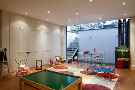 16 Joyful Basement Playroom Designs for Your Dearest London Basement, Basement Construction, Basement Conversion, Basement Remodel Diy, Basement Playroom, New Staircase, Homemade Home Decor, Plumbing Emergency, Kids' Playroom