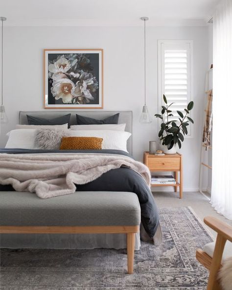 10 Ways to Make the Perfect Zen Bedroom - Decoholic Snug Decor, Bedroom Paint Colors Master, Design Ložnic, Modern Farmhouse Bedroom, Scandinavian Bedroom, Gray Bedroom, Bedroom Paint, Simple Bedroom, Teen Vogue