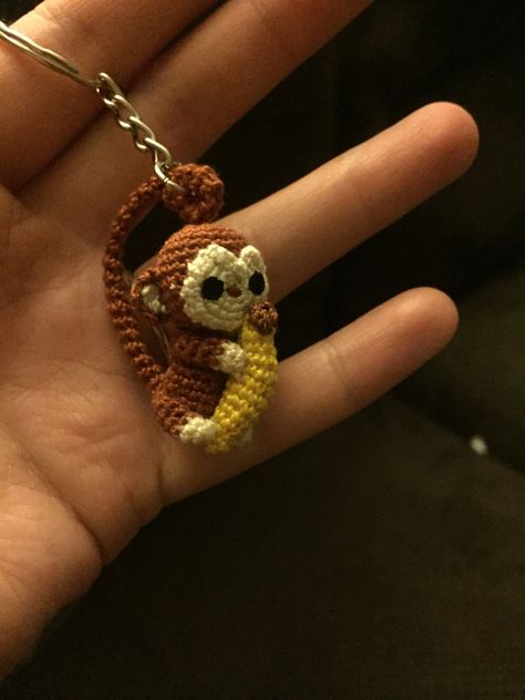 Monkey Keychain Crochet, Crochet Monkey Keychain, Keyrings Crochet, Cute Crochet Keychains, Crocheted Monkey, Monkey Amigurumi, Crochet Keyring, Amigurumi Monkey, Monkey Crochet