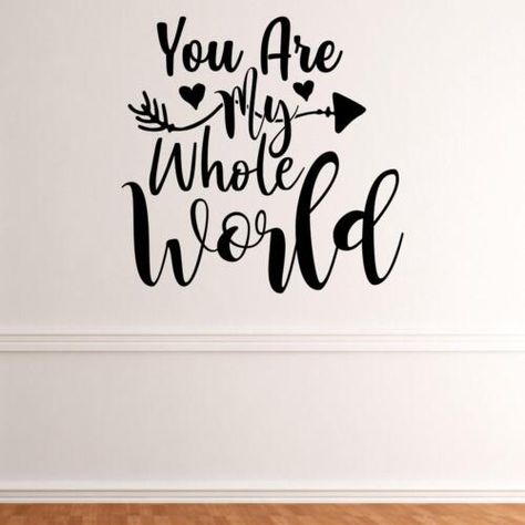 Find many great new & used options and get the best deals for You Are My Whole World Wall Sticker Decal Quote Romantic Love Family Nursery at the best online prices at eBay! Free delivery for many products! Designed Wall, Feature Walls, Love Family, Wall Mirrors, Romantic Love, Wall Sticker, Feature Wall, Mirror Wall, Wall Stickers