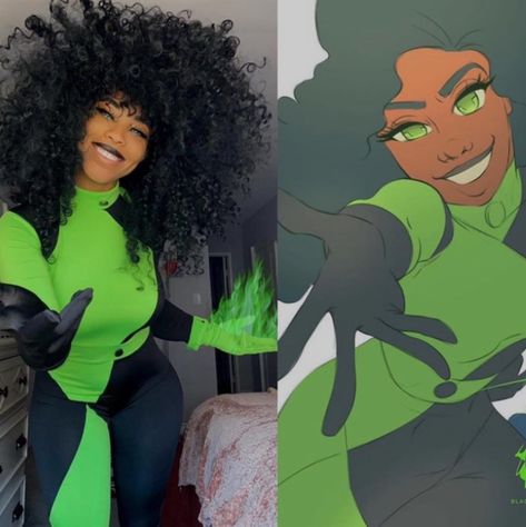 Shego Cosplay, Black Cosplayers, Black Cosplay, Pretty Halloween Costumes, Fantasias Halloween, Trendy Halloween, Cosplay Characters, Black Cartoon, Black Art Pictures