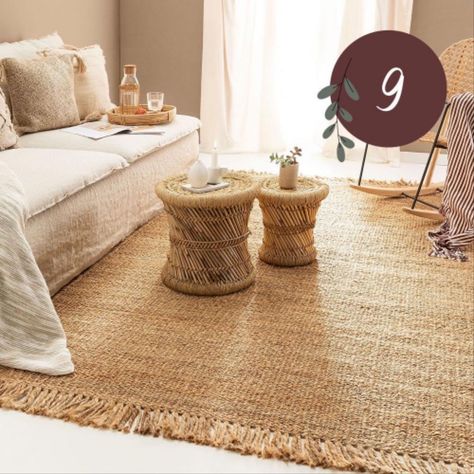 benuta ♡ interior on Instagram: “Jute rug JORK brings the Natural Living trend directly to your home! Thanks to its robust natural fibres, it is also versatile and ideal…” Jute Carpet, Natural Jute Rug, Braided Jute Rug, Jute Area Rugs, Hemp Rugs, Interior Rugs, Natural Fiber Rugs, Square Rugs, Square Rug