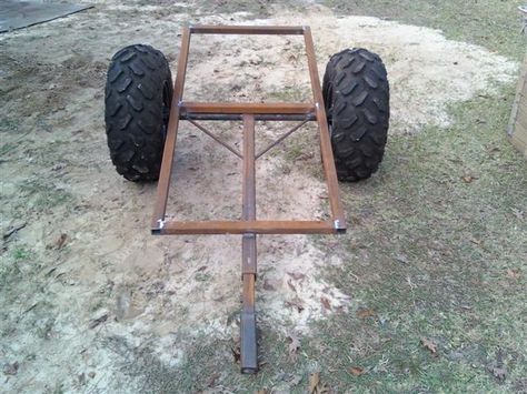 ATV Trailer - TexasBowhunter.com Community Discussion Forums Atv Trailer Ideas, Atv Utility Trailer, Quad Trailer, Homemade Trailer, Atv Implements, Atv Trailers, Trailer Plans, Fifth Wheel Trailers, Go Karts