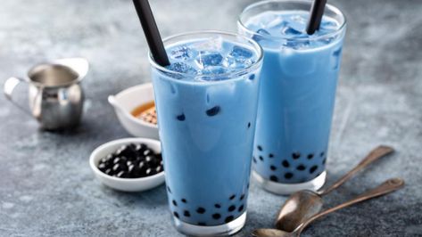 Bourbon Bubble Tea | Maine Spirits Bubble Tea Recipe, Milk Tea Recipes, Bubble Tea Boba, Ayam Bakar, Boba Drink, Bubble Milk Tea, Tapioca Pearls, Butterfly Pea, Milk Shakes