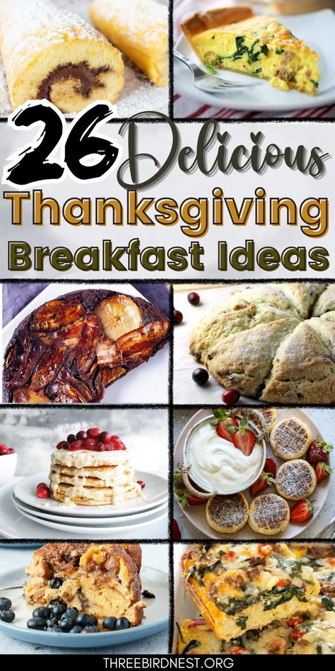 From Sweet to Savory: 26 Thanksgiving Breakfast Recipes to Savor - This Little Nest
Thanksgiving recipes for your Thanksgiving morning meal. 
Thanksgiving breakfast, Thanksgiving pancakes, Thanksgiving morning quiche, Thanksgiving morning waffles, Coffee cake recipes, thanksgiving morning sweet treats breakfast. Thanksgiving Brunch Menu, Thanksgiving Breakfast Recipes, Breakfast Thanksgiving, Thanksgiving Breakfast Ideas, Thanksgiving Brunch Recipes, Divine Recipes, Unique Breakfast, Thanksgiving Morning, Thanksgiving Brunch