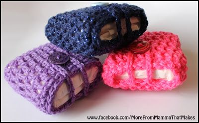 Pouch for sanitary pads, free Crochet pattern.