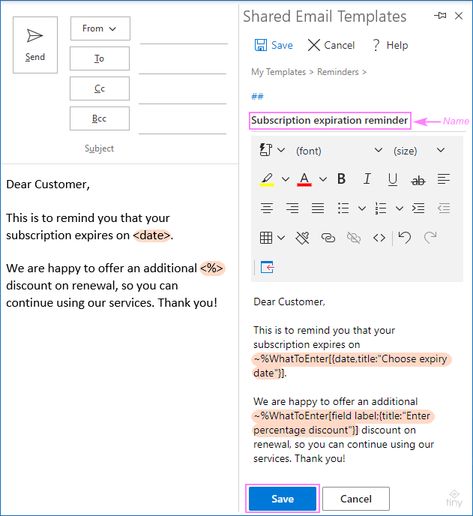 A fillable email template for Outlook Outlook Mail Organization, Outlook Email Template, Outlook Hacks Microsoft Office, Organize Outlook Email, Outlook Email Organization Tips, Outlook Productivity, Outlook Organization, Outlook Templates, Microsoft Outlook Tips