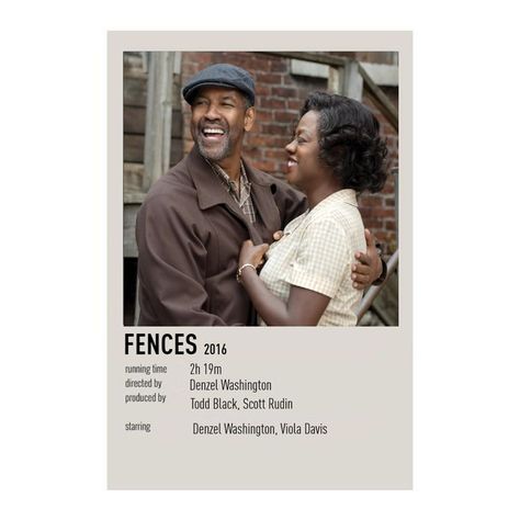 Fences Movie Poster, Fences Movie, Indie Movie Posters, Movie Board, Polaroid Poster, Movie Covers, Denzel Washington, Movie Wallpapers, Free Time