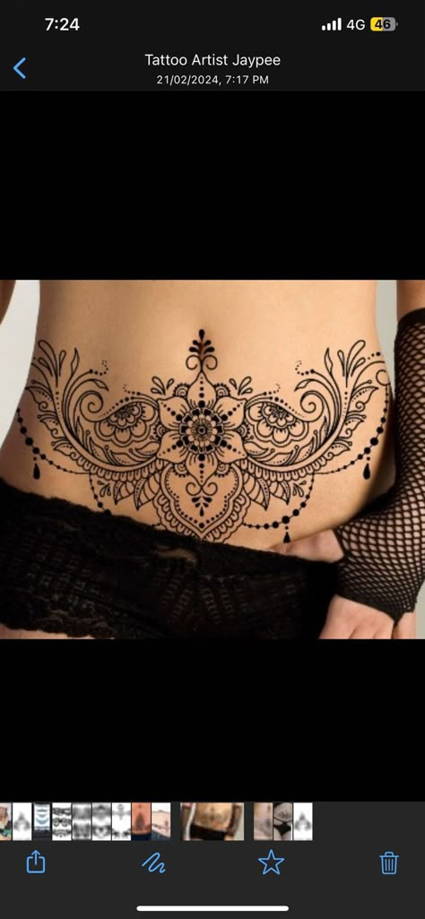 Women’s Tummy Tattoos, Ladies Stomach Tattoos, Bottom Stomach Tattoos, Pretty Stomach Tattoos, Lower Stomach Tattoos For Women Cover Up, Stomach Henna Designs, Lower Belly Tattoos For Women Cover Up, Tattoo Pubic Area, Tattoos For Women Geometric