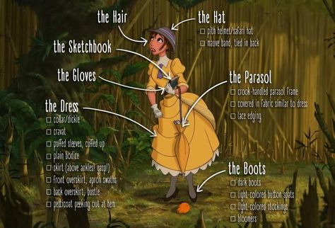 Jane's Style - A Costume Guide Disney 5k, Pith Helmet, Jane Porter, Becoming Jane, Safari Hat, Disney Cosplay, Skirts With Boots, Baboon, Disney Stuff