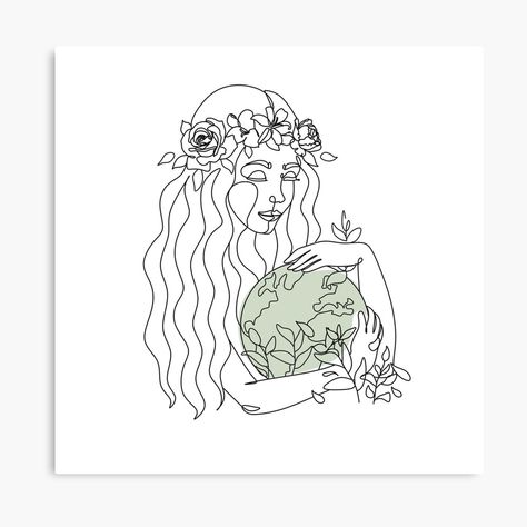 Mother Earth Tattoo Simple, Earth Tattoo Ideas Nature, Mother Nature Tattoo, Mother Earth Drawing, Mother Earth Tattoo, Earth Tattoo, Mother Nature Tattoos, Earth Drawings, Sky Art Painting