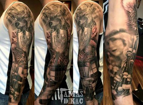 Scotland Sleeve Scotland Sleeve Tattoo, Bagpipe Tattoo, Scotland Tattoo Ideas, Scotland Tattoo, Scottish Tattoo, Scottish Tattoos, Tattoos Forearm, Sketch Style Tattoos, Scottish Accent