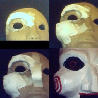 Picture of Padding the Face Evil Puppet, Jigsaw Doll, Saw Halloween, Horror Crafts, Haunted Carnival, Movie Crafts, Mad Scientists, Halloween Circus, Puppets Diy