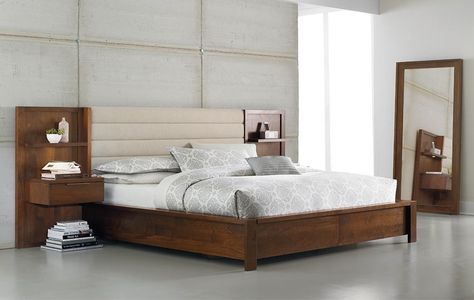 company only.  Nuance collection Wood And Upholstered Bed, Contemporary Bedroom Sets, Bed Idea, Bedroom With Sitting Area, Upholstered Bedroom, Modern Bed Frame, Wooden Bed Design, Bedroom Furnishings, Bed Furniture Design