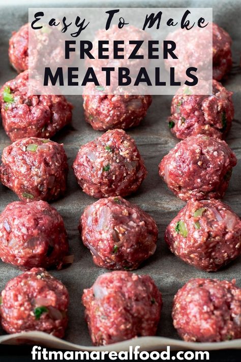 Freeze Meatballs, Batch Prep, Freezer Meatballs, Beef Freezer Meals, Beef Patties Recipes, Delicious Meatballs, Ground Beef Meatballs, Freezable Meals, Tasty Meatballs