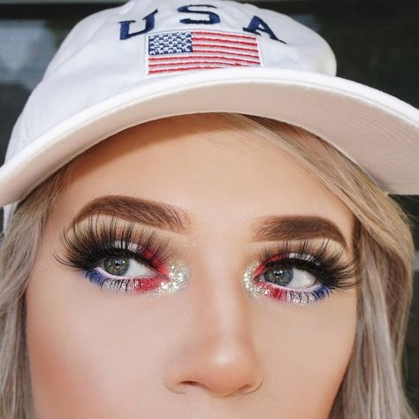 #redwhiteblue hashtag on Instagram • Photos and Videos Fourth Of July Makeup, Patriotic Makeup, July Makeup, 4th Of July Makeup, Jumbo Pencil, Spirit Days, Tinted Brow Gel, White Eyeliner, Lots Of Makeup