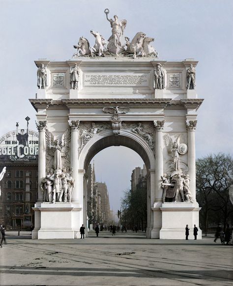 Home / Twitter Triumphal Arch, Rare Historical Photos, Neoclassical Architecture, Vintage Architecture, Madison Square, Vintage New York, Historical Pictures, Ancient Architecture, Beautiful Architecture