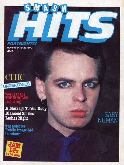 Smash Hits Magazine, 1980s Aesthetic, 80s Posters, Rock Magazine, Gary Numan, 1980s Music, Dark Wave, 80s Pop, Vintage Magazine Covers