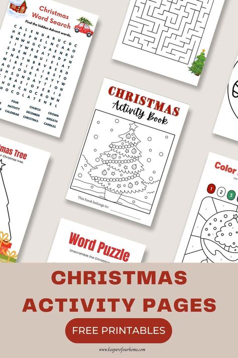 christmas activity booklet printable pinterest graphic Christmas Packets For Kids, Christmas Activity Book Printable, Christmas Activity Pages For Kids Free Printables, Kids Christmas Worksheets, Christmas Activity Printables Free, Christmas Activity Pages Free Printable, Christmas Stories For Kids Printable, Simple Christmas Activities For Kids, Christmas Kids Printables