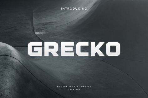 Grecko is a thick lettered and bold display font. It will fit perfectly on each of your designs. Have fun with this beautiful font and explore its endless variations. Try before you buy Grecko font for iOS, Android, macOS, or Windows for free, or you can download the full version with a commercial license here. […] Get your free download of the Grecko Font now at FreeFontDL - <a rel="nofollow" href="https://freef... College Workout, Jacked Up Truck, Sports Fonts, Font Packs, Commercial Fonts, Workout Games, Font Names, Font Generator, Beautiful Fonts