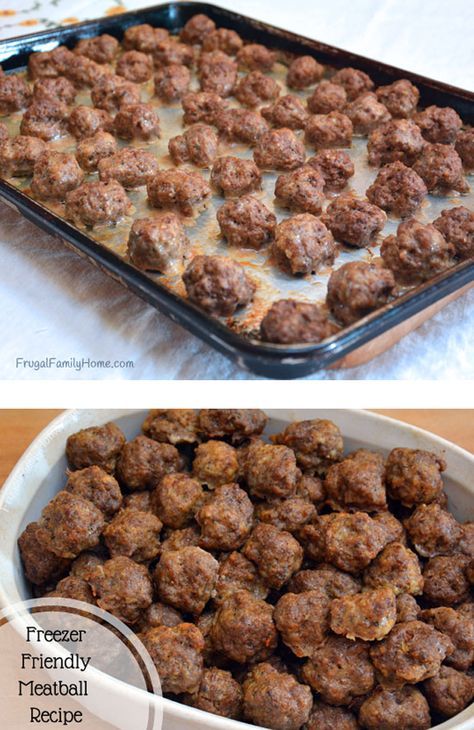 Freezer Meatballs, Homemade Meatballs Recipe, Freezer Dinners, Freezer Friendly Meals, Freezable Meals, Freezer Meal Planning, Make Ahead Freezer Meals, Easy To Make Dinners, Easy Freezer Meals