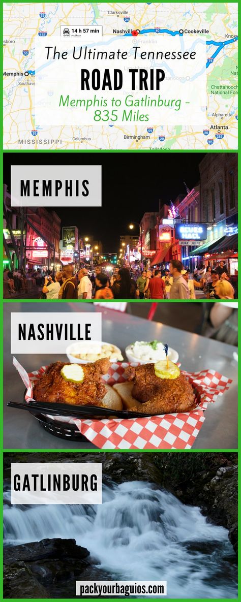 Tennessee Road Trip Map, Memphis Vacation, Jack Daniels Distillery Tour, Tennessee Attractions, Tennessee Waterfalls, Columbia Tennessee, Tennessee Road Trip, Rv Traveling, Usa Trip