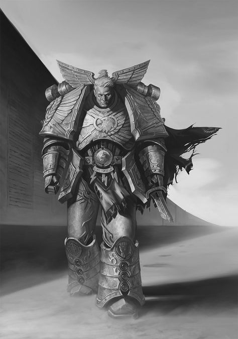 Rogal Dorn by Jodie Muir (jodiemuirart | jodeee) - 40K Gallery Jodie Muir, Rogal Dorn, Imperial Fists, Warhammer Figures, 40k Art, 40k Artwork, The Horus Heresy, Warhammer 40k Art, Warhammer Models