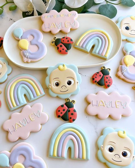 The Bespoke Biscuit Co | Cocomelon baby kids birthday cookies located in Nottingham Road, South Africa Cocomelon Cookies, Cocomelon Birthday Theme, Cocomelon 2, Bday Themes, Second Birthday, For My Daughter, Birthday Cookies, Nottingham, 1st Birthday Parties