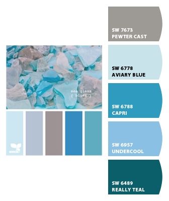 Paint colors from Chip It! by Sherwin-Williams Blue Mosque, Bedroom Color, Bedroom Color Schemes, Blue Sea Glass, Adriatic Sea, Grand Canal, Colour Schemes, Bedroom Colors, Color Pallets