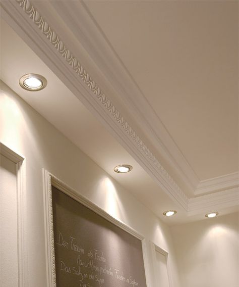 molding for indirect lighting - crown molding for indirect lighting Hiasan Dalaman Rumah, Molding Ceiling, Plafon Gypsum, Cornice Design, False Ceiling Living Room, House Ceiling Design, Pop Ceiling Design, Plafond Design, Ceiling Design Living Room