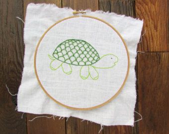 Turtle Embroidery Simple, Denim Bag Patterns, Tiny Turtle, Turtle Pattern, Embroidery Flowers Pattern, Hand Embroidery Pattern, Sewing Embroidery Designs, Adobe Acrobat, Cover Page