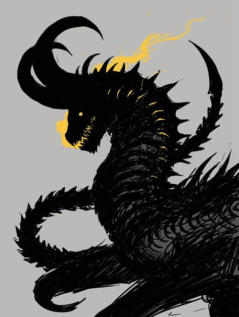 Scary Dragons Art, Dragon Concept Art Monsters, Demon Dragon Art, Horror Dragon Art, Tokyo Revengers Crossover, Shadow Dragon Art, Shadow Creature Art, Eldritch Dragon, Dragon Scary