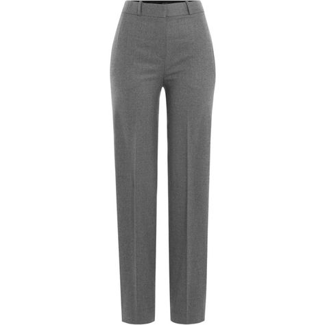 Theory Wool Trousers ($300) ❤ liked on Polyvore featuring pants, grey, wool trousers, high-waisted pants, stretch pants, high rise pants and theory pants Slim Fit Formal Pants, Grey Wool Pants, Rare Clothing, Kente Dress, Collection Ideas, Grey Slacks, Slacks For Women, Stylish Winter Outfits, Stylish Work Attire