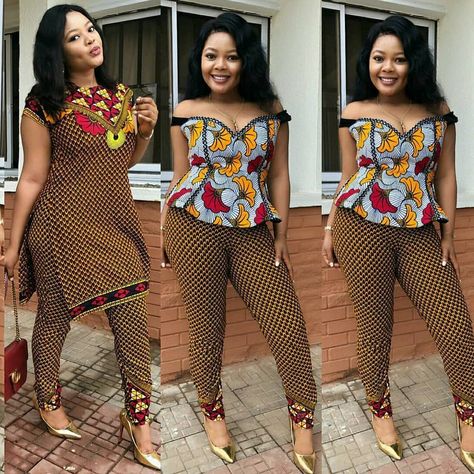 Peplum Top With Pants, Trouser And Top, African Jumpsuit, African Pants, African Print Pants, Top With Pants, African Blouses, African Tops, African Print Tops