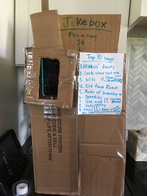 This is a fun diy cardboard jukebox! So fun to make! Me and my cousin made it and it was so fun! You should totally do this craft! Me And My Cousin, Diy Cardboard, My Cousin, Fun Diy, Made It, Fun Diys, Frozen, Coding