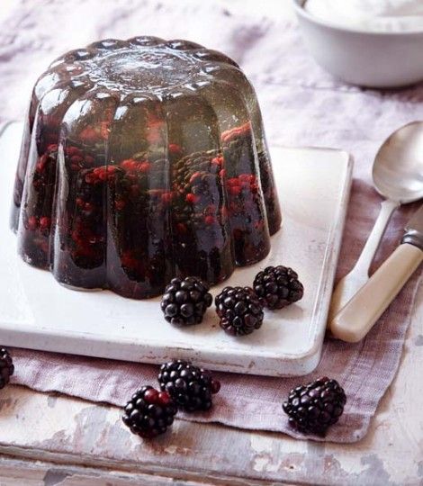 Pudding Week Recipe: Apple and Blackberry Jelly Cake Blackberry Jelly Recipe, English Desserts, Impressive Dessert, Blackberry Recipes, Jelly Recipe, Impressive Desserts, Gelatin Dessert, Jelly Cake, Delicious Magazine