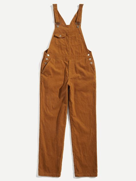 Men Detachable Strap Corduroy Overalls -SHEIN(SHEINSIDE) Overalls Men Fashion, Mens Corduroy, Shein Men, Overalls Men, Corduroy Overalls, Men Pants, Blouse Pants, Loose Blouse, Cotton Style