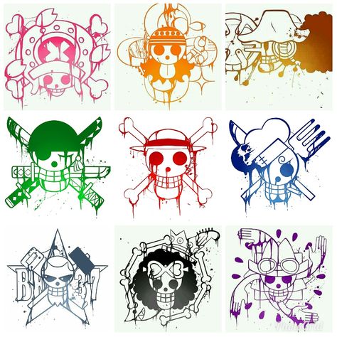 Zoro Skull Logo, Strawhat Crew Tattoo, Franky One Piece Tattoo Ideas, One Piece Skull Tattoo, One Piece Skull Logo, One Piece Skull, Picrew Oc, R6 Wallpaper, Unique Tattoos For Men