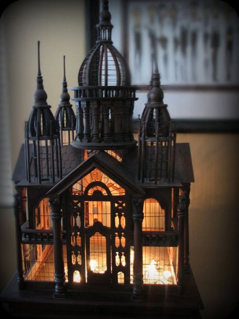 Hey, I found this really awesome Etsy listing at https://www.etsy.com/listing/119819498/victorian-architectural-carved-palace 3d Tiskárna, Ivy House, Goth Home, Birdcages, Bird Cages, Gothic Decor, Gothic Home Decor, Gothic Architecture, Gothic House