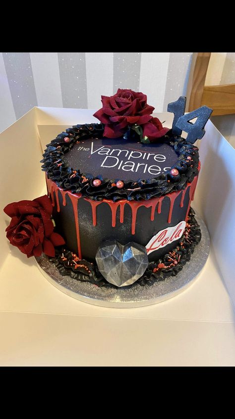 Vampire Diaries Bday Party Ideas, Tvd Birthday Party, Damon Salvatore Cake, Vampire Diaries Party Ideas, Tvd Birthday Cake, Tvd Birthday Party Ideas, Vampire Diaries Cake Ideas, The Vampire Diaries Birthday, Vampire Diaries Birthday Party Ideas