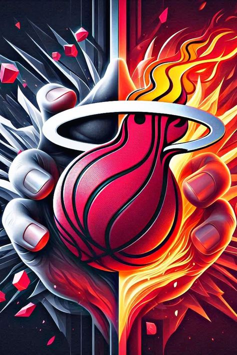 #NBA #Heat #Miami #Logo #2024 Nba Teams Logos, Miami Logo, Nba Miami Heat, Basketball Art, Orlando Magic, Nba Teams, Miami Heat, Miami Dolphins, Dolphins