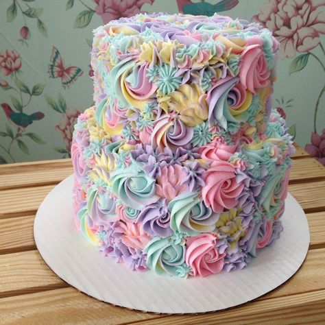 Gökkuşaği Pasta, Pastel Cake, Pastel Cakes, Magical Unicorn, Savoury Cake, Fancy Cakes, Smash Cake, Cake Creations, Pretty Cakes