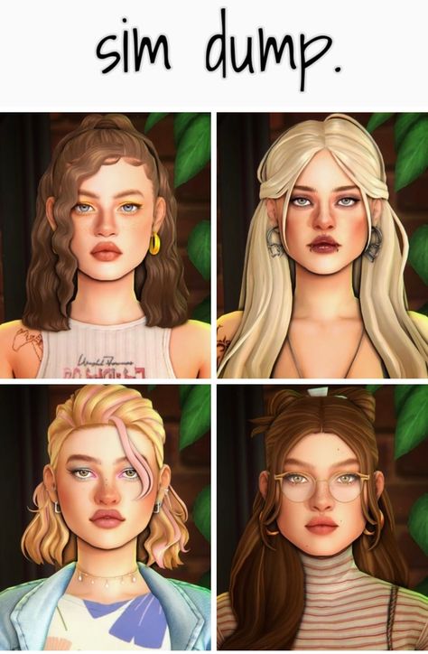 Sims 4 Cc Vilitigo Skin Patreon, Sims 4 Townie Dump, Sims 4 Cas Download, Sims4 Sims Dump, Sims 4 Cc Lookbook Maxis Match, Sims 4 Lots Patreon, Aesthetic Sims 4 Characters, Sims 4 Inspiration People, Sims 4 Story Ideas