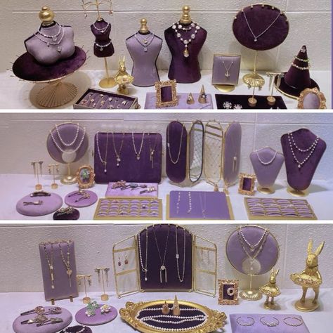 ❤Providing a total solution for your jewelry display. Helping you promote retail and trade show transactions❤ DETAILS - Material is velvet and metal. - The color is purple. - Please see photos to check the size info. - Jewelry not included. HANDLING & SHIPPING Please allow 3 business days to prepare your order. Standard shipping takes 10-14 days. Expedited ...#the #The #Accessories #of #World #Gemstone #Tidiness #Exploring #World #Jewelry #The #of #Exploring #Art #StatementJewelry #Organizers Gift Shop Displays, Violet Jewelry, Jewelry Shop Display, Jewelry Organizer Stand, Ring Holder Necklace, Bracelet Holder, Jewellery Exhibition, Craft Booth Displays, Diy Jewelry Display