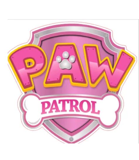 Paw patrol logo rosa Paw Patrol Logo, Psi Patrol, Pink Logo, Paw Patrol, Frozen, Happy Birthday, ? Logo, Birthday, Pink