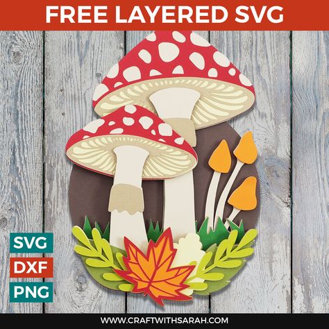 Diy Toadstool, Free Layered Svg, Diy Halloween Cupcakes, Thank You Flowers, Free Svgs, Bow Template, Halloween Countdown, Easter Signs, Layered Svg