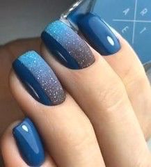 Gel Acrylic Nails, Nail Design Inspiration, Blue Nail Art, Winter Nail Designs, Nail Designs Glitter, Acrylic Nail Art, Glitter Nail Art, Manicure E Pedicure, Gorgeous Nails