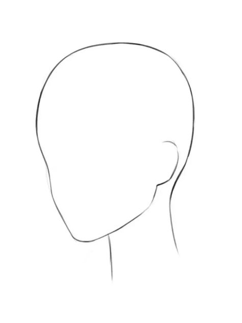 Blank Head Template, Face Template Anime, Anime Face Template, Face Template Drawing, Face Sketching, Online Art Tutorials, Girl Outlines, Drawing Anime Bodies, Face Outline