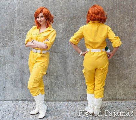 April O'Neil Cosplay April O Neil Costume, Ninja Turtles Costume, Cartoon Fancy Dress, Ninja Turtle Costume, Group Cosplay, April O Neil, Fun Costumes, Character Cosplay, Classic Halloween Costumes